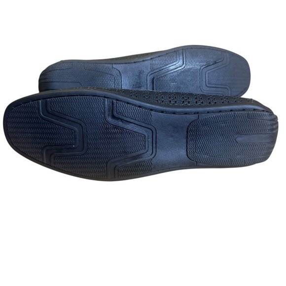 Montique Men's Black Weave Pattern Fashion Loafers Shoes Size 9.5  S22 - Picture 4 of 5